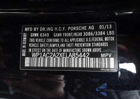 2014 Porsche Cayenne Turbo S z USA, uszkodzony, nr VIN WP1AC2A2XELA85442